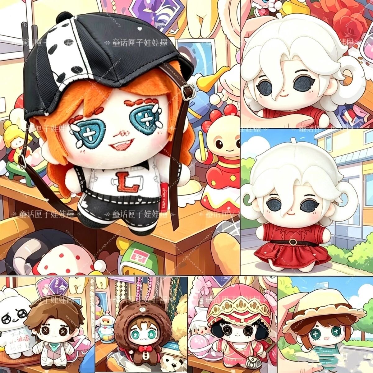 精品第五人格10cm调香师法罗兰女士棉花娃娃莉莉小女孩红夫人玩偶 - 实物图