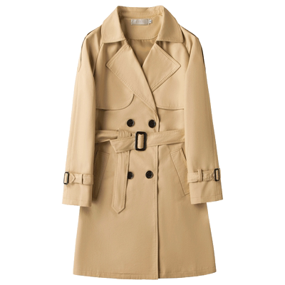 韩版中长款风衣外套女