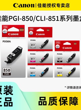 佳能原装墨盒PGI-855PGBK PGI-850PGBK黑色CLI-851BK C M Y GY彩色适用于iP7280 iP8780 iX6880 iX6780打印机