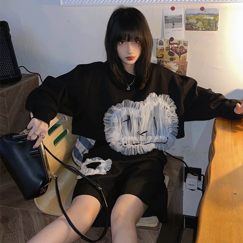 Ретро комплект, толстовка для отдыха, осенний, 2021 года, популярно в интернете