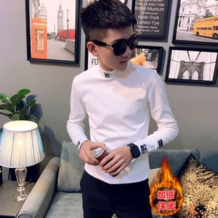 社会精神小伙卫衣男潮流潮牌半高领套头打底衫秋冬季加绒保暖长袖