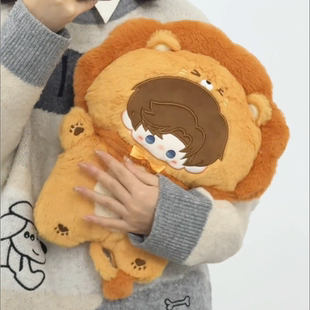 热水袋暖手抱枕国标充电可爱玩偶双插手毛绒可拆手提卡通暖手宝