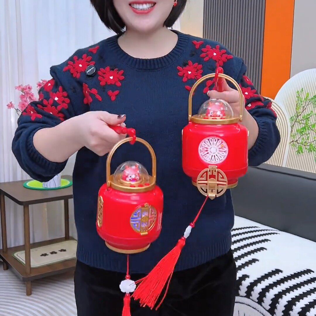 灯笼2026年马年新款春节新年泡泡机玩具儿童电动吹泡泡枪水网红礼