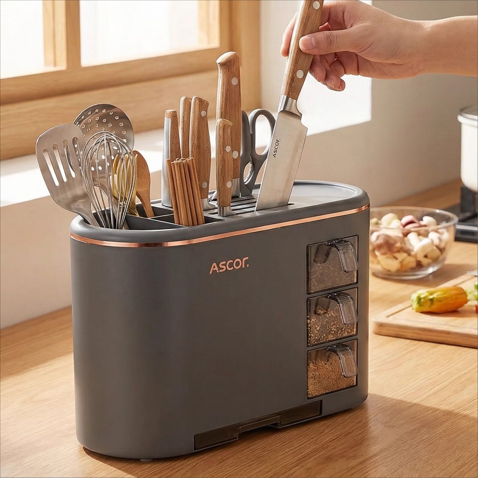 厨房置物架多功能台面调料收纳