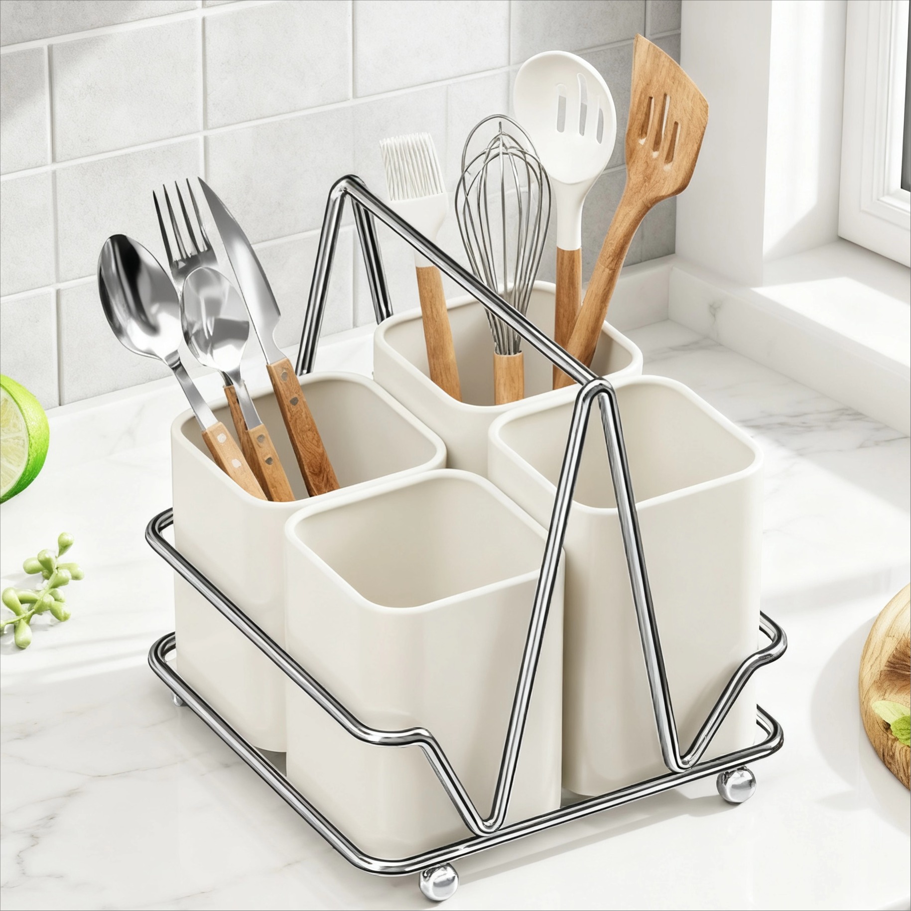 不锈钢筷子收纳盒厨房筷笼勺子叉