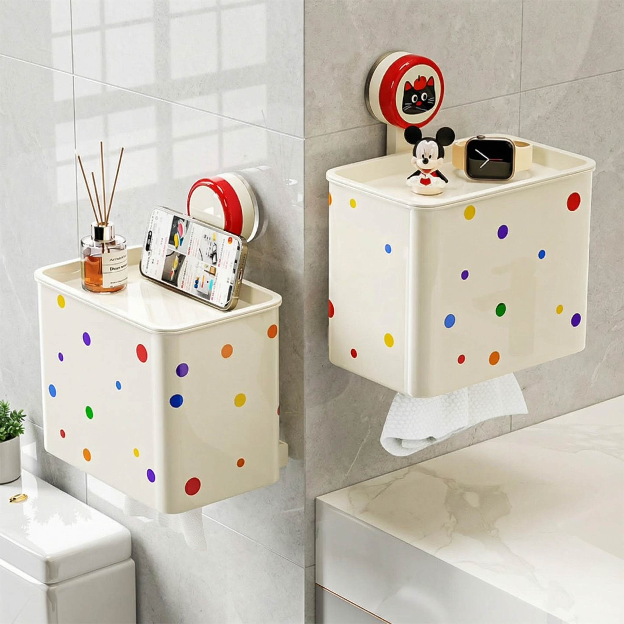 吸盘卫生间厕纸盒厕所纸巾盒