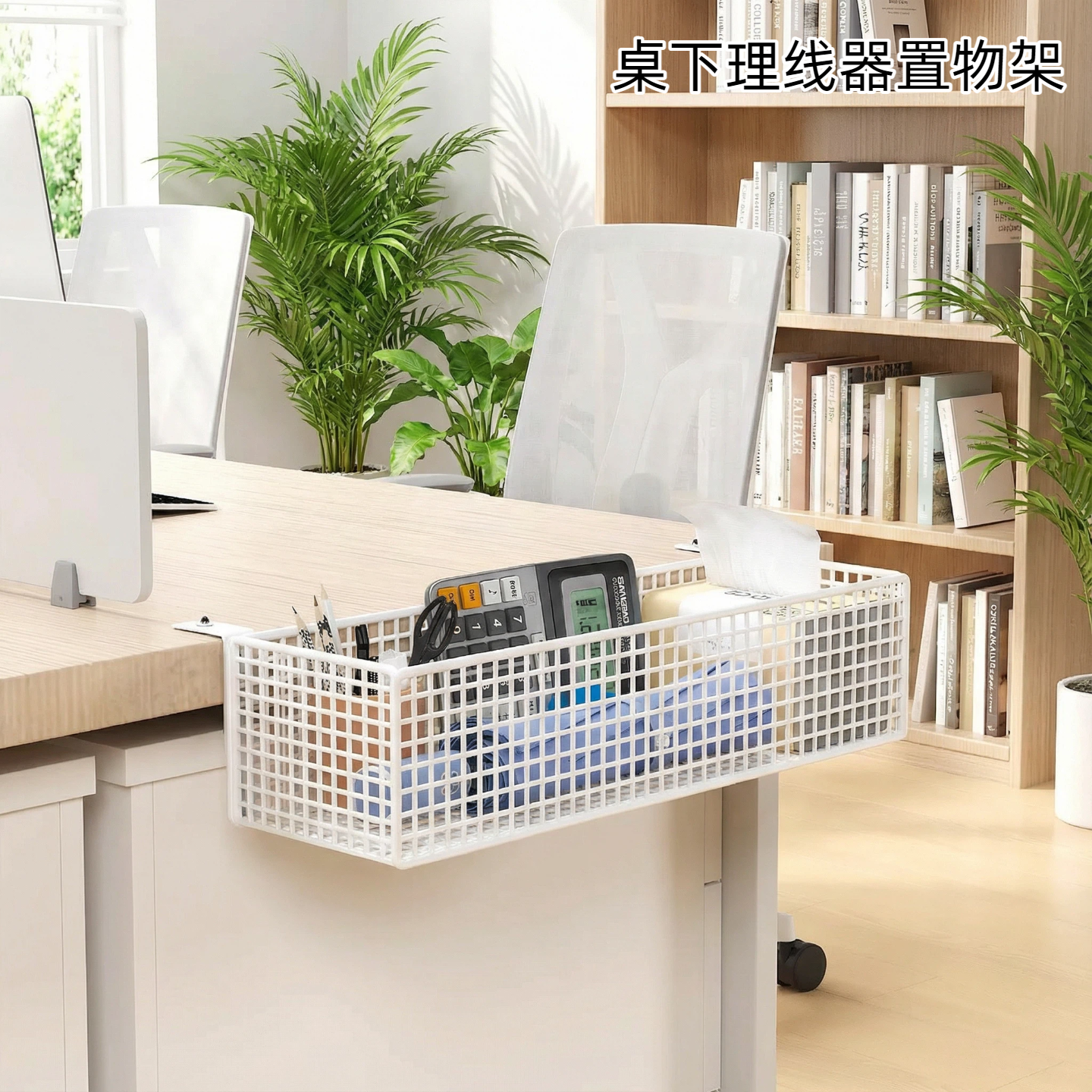 桌下理线器置物架插座插排电线