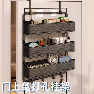 入户门后挂钩置物架门上免打孔挂衣架挂门后挂篮超薄衣柜包包架子