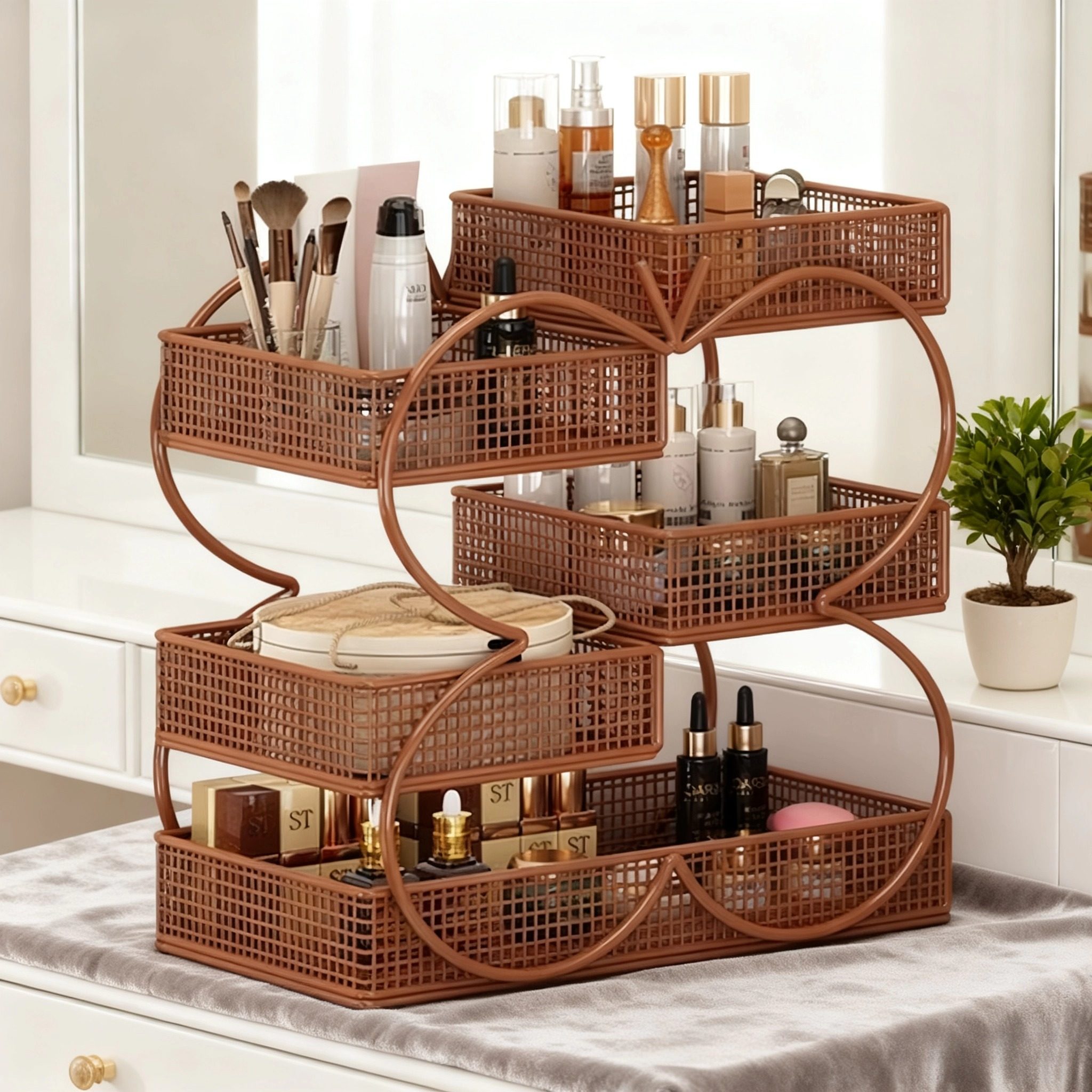 化妆品收纳盒浴室梳妆台桌面