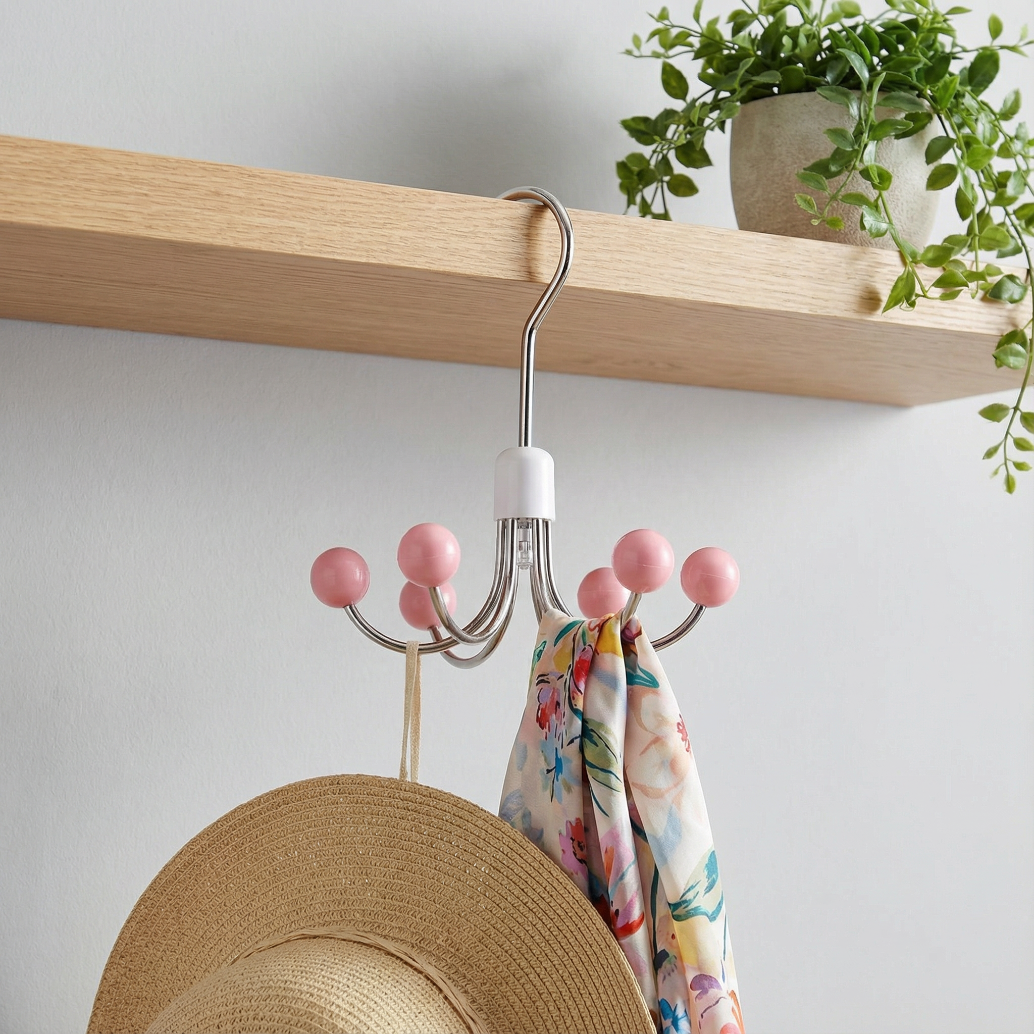 多巴胺旋转挂钩免打孔六爪衣帽