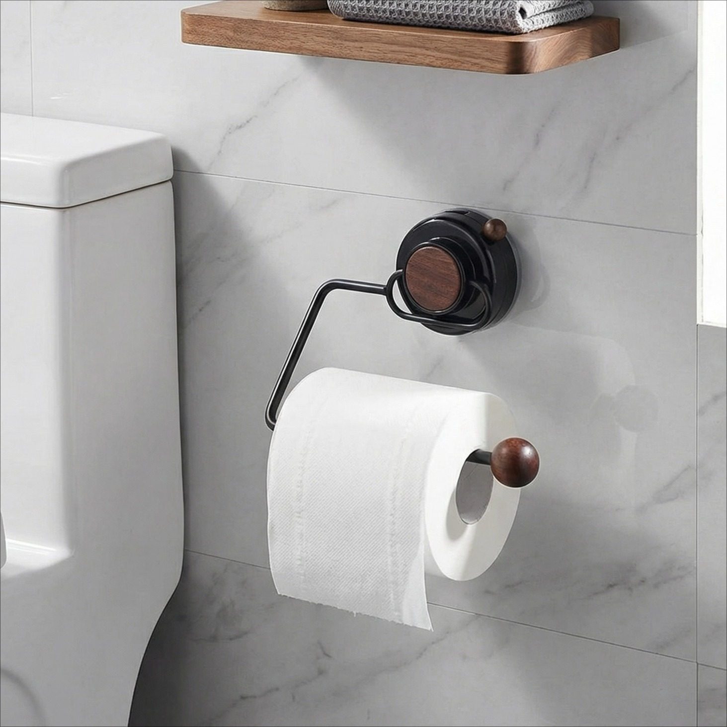 吸盘纸巾架家用免打孔壁挂式