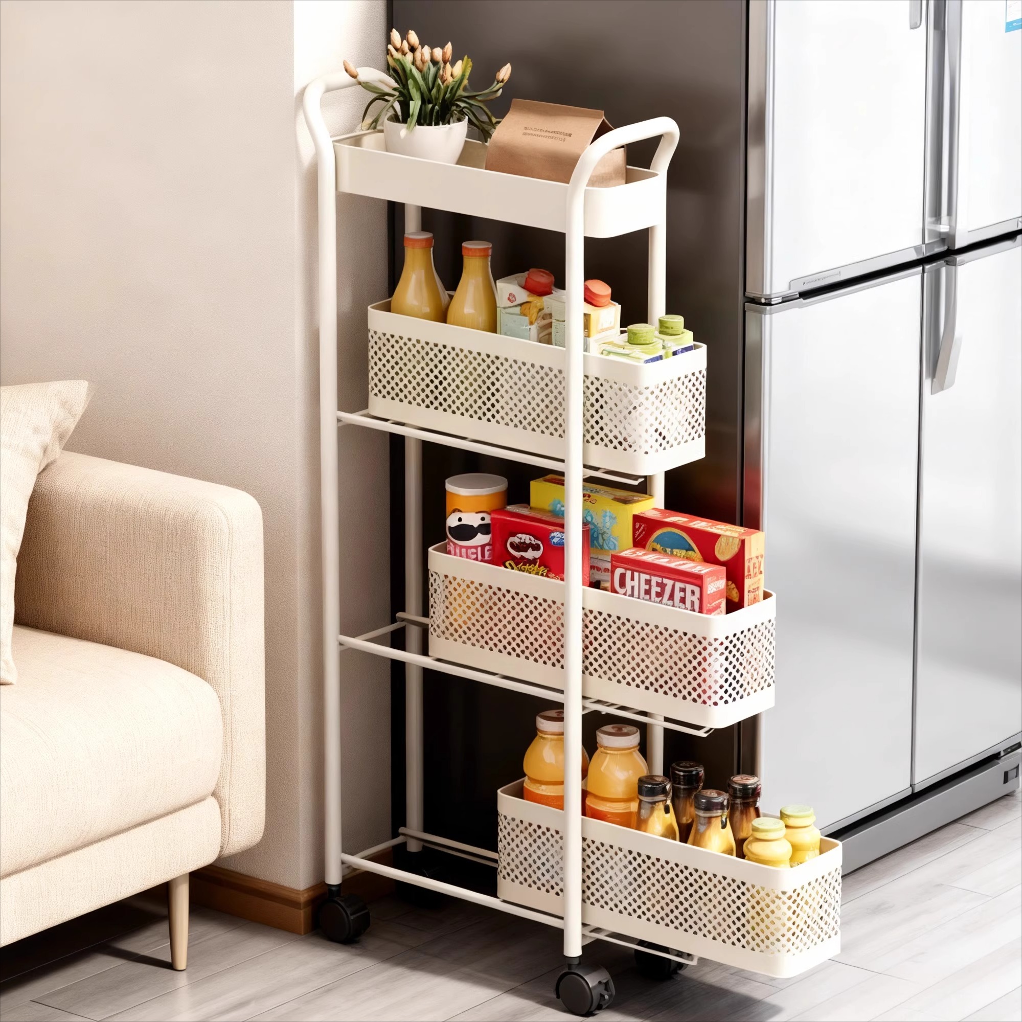 厨房夹缝浴室置物架玄关收纳