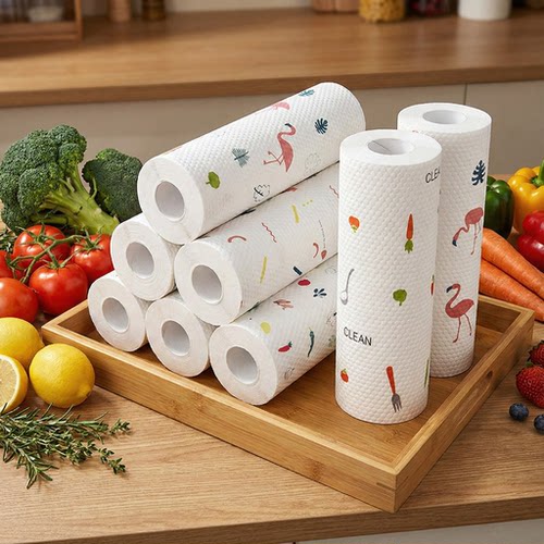 一次性超大卷干湿两用洗碗布加厚