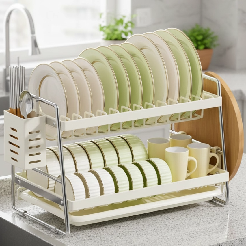 新款家用多功能碗碟碗盘收纳