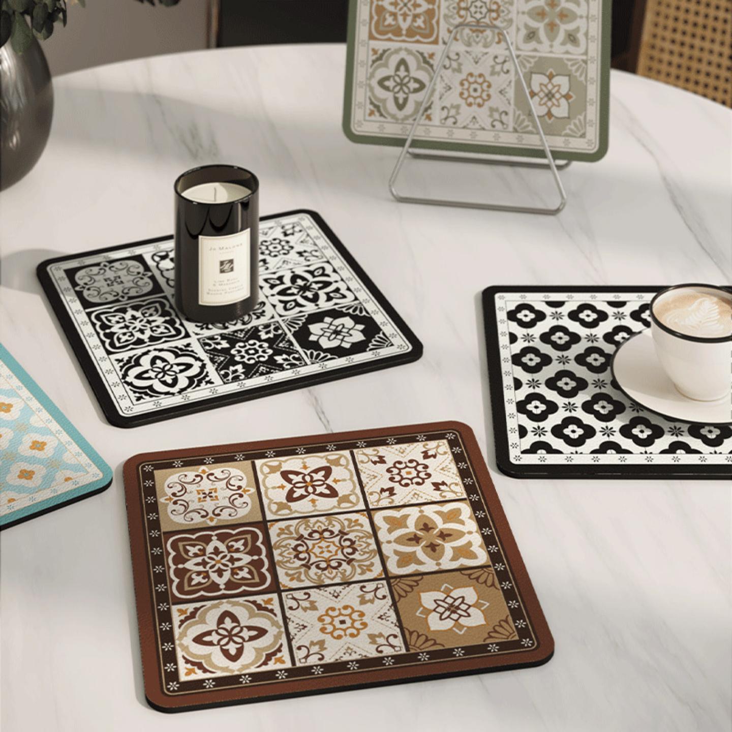 中古高级杯垫吸水隔热防烫垫子