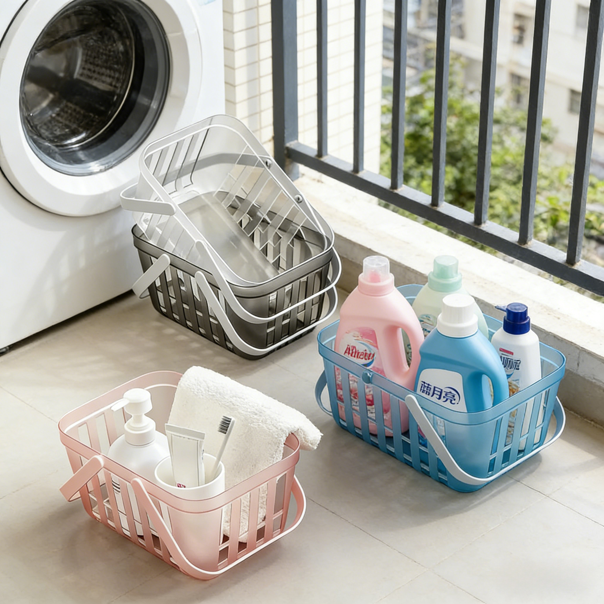 洗澡提篮手提篮拎篮子洗浴筐洗漱