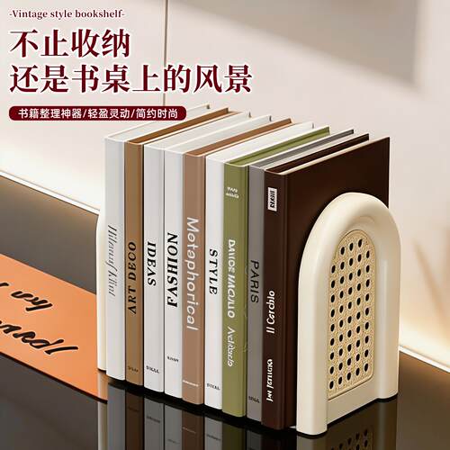 中古风书桌书架收纳架桌面书立