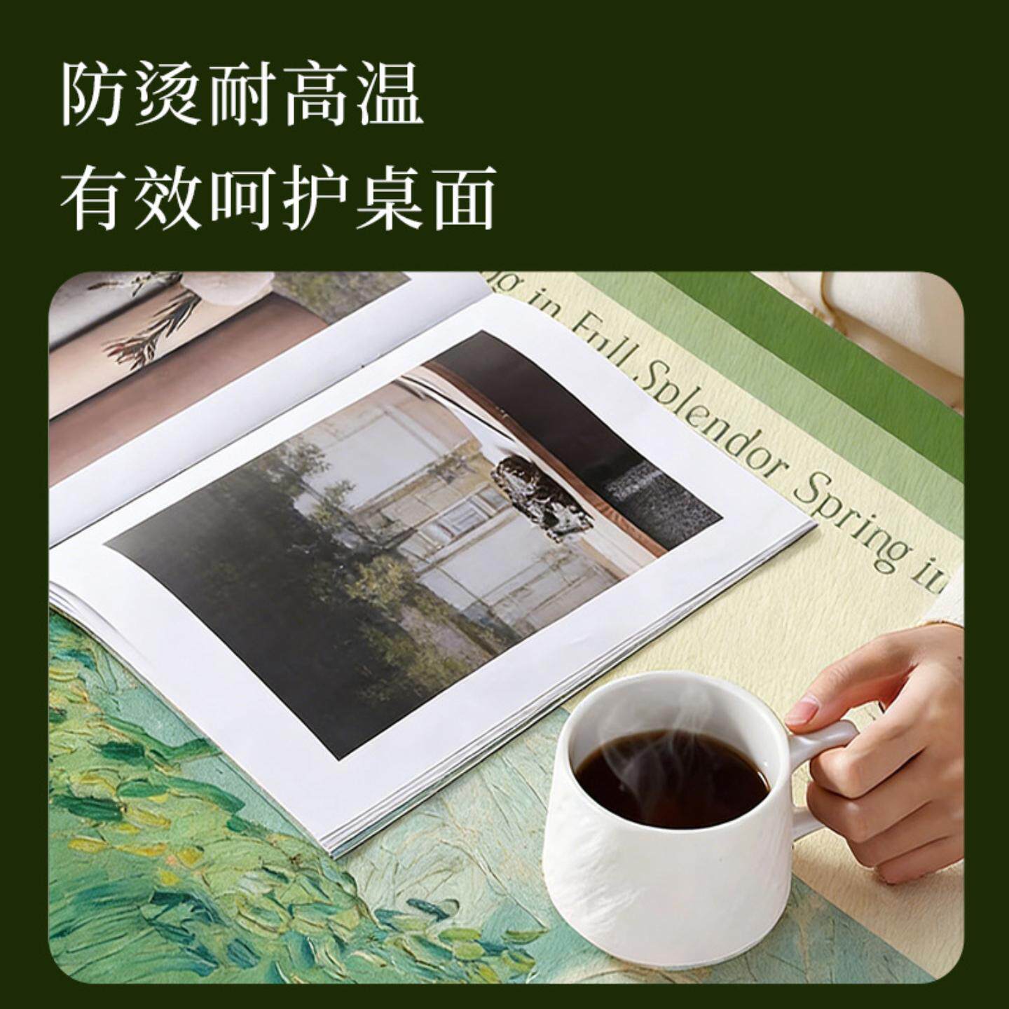 艺术油画超大防潮鼠标垫去污皮革防水办公桌电脑书桌垫工作护眼软