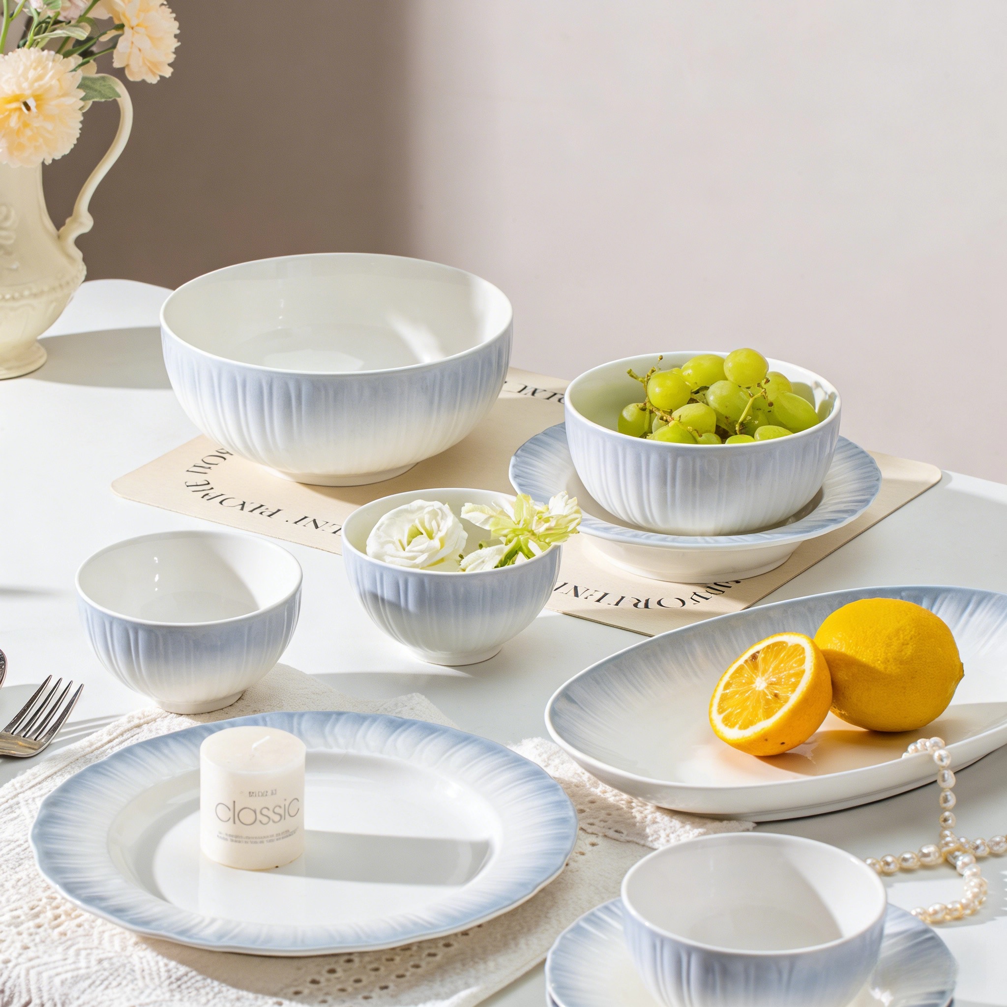 景德镇釉下彩餐具套装陶瓷碗盘