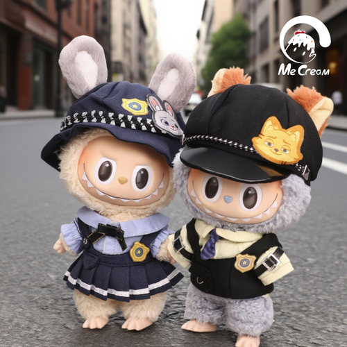 棉花娃衣拉布布labubu坐姿一二三代狐兔探案局狐狸兔子盲盒衣服