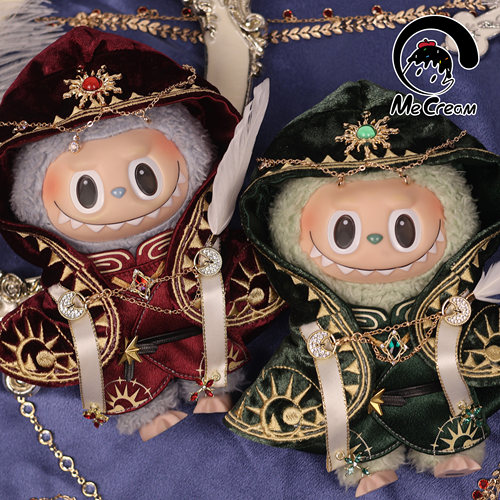 棉花娃衣拉布布labubu一二三代神殿祭祀新色斗篷巫师搪胶衣服着替