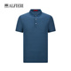 商务短袖 弹力条纹翻领中年男士 T恤 新品 Alfieri艾法利2024夏季