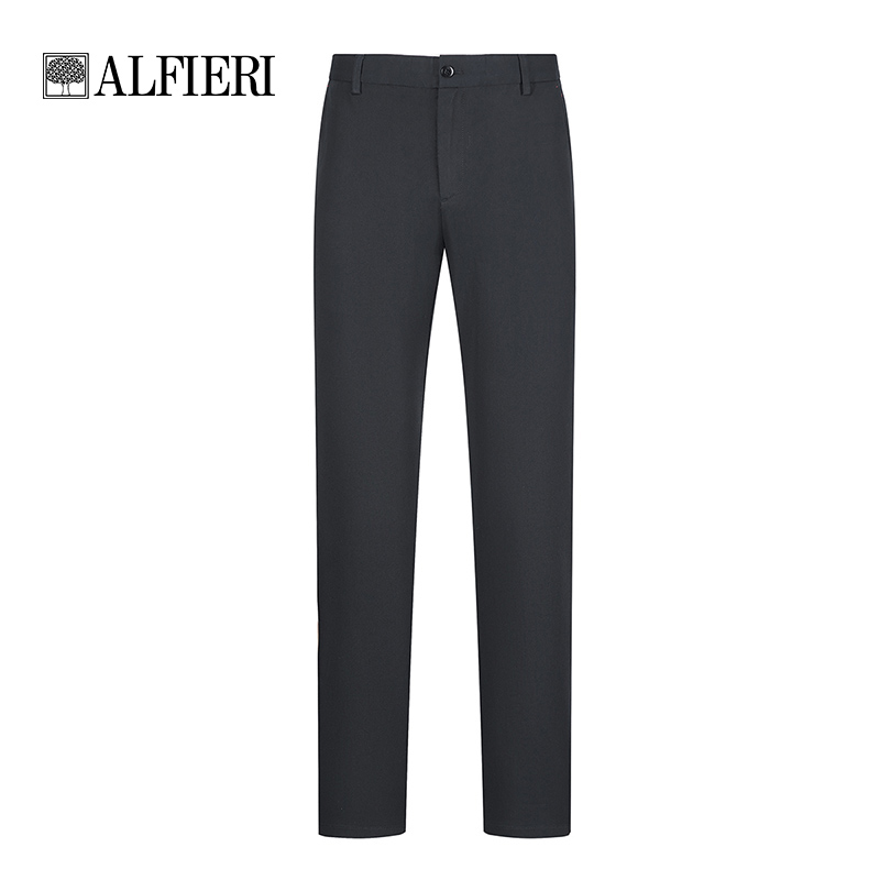 艾法利 男装秋冬新款棉混纺微弹简约风长裤修身商务休闲裤