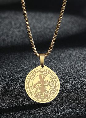 2021新款不锈钢吊坠项链埃及沙漠风暴混乱暴力和古代的外国人项链