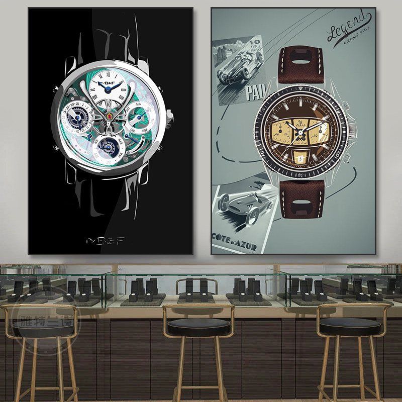 手表店装饰画工作室名表直播间
