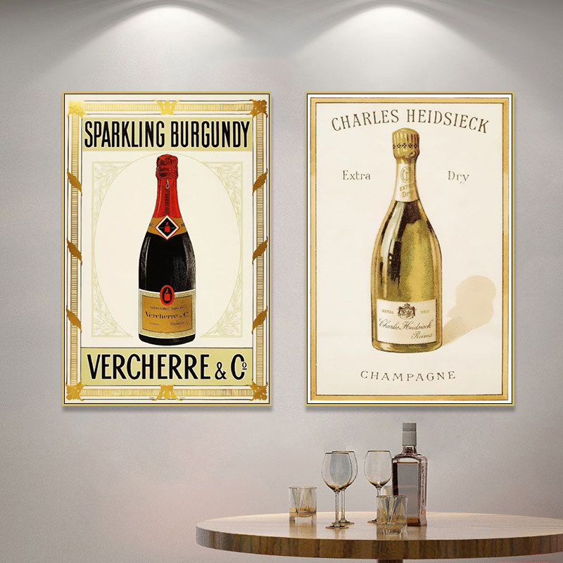 洋酒威士忌装饰画工业风酒吧美式复古挂画清吧酒馆伏特加合集壁画