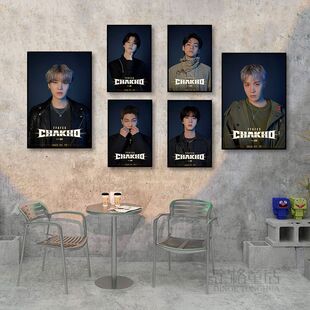 饰画卧室韩国明星定制kpop壁画写真潮流bts海报挂画 防弹少年团装