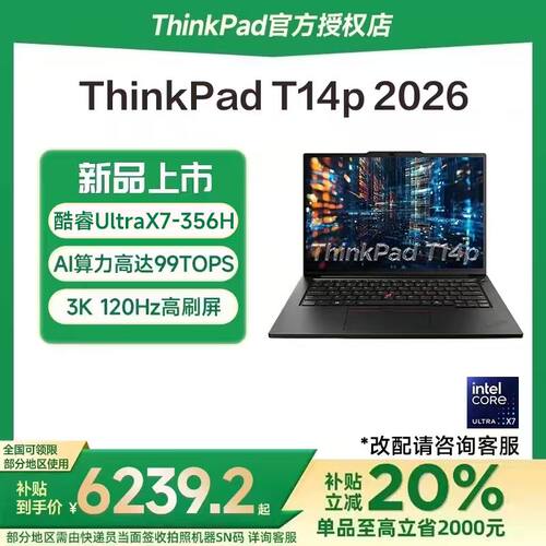 国家补贴15%新款T14P笔记本电脑
