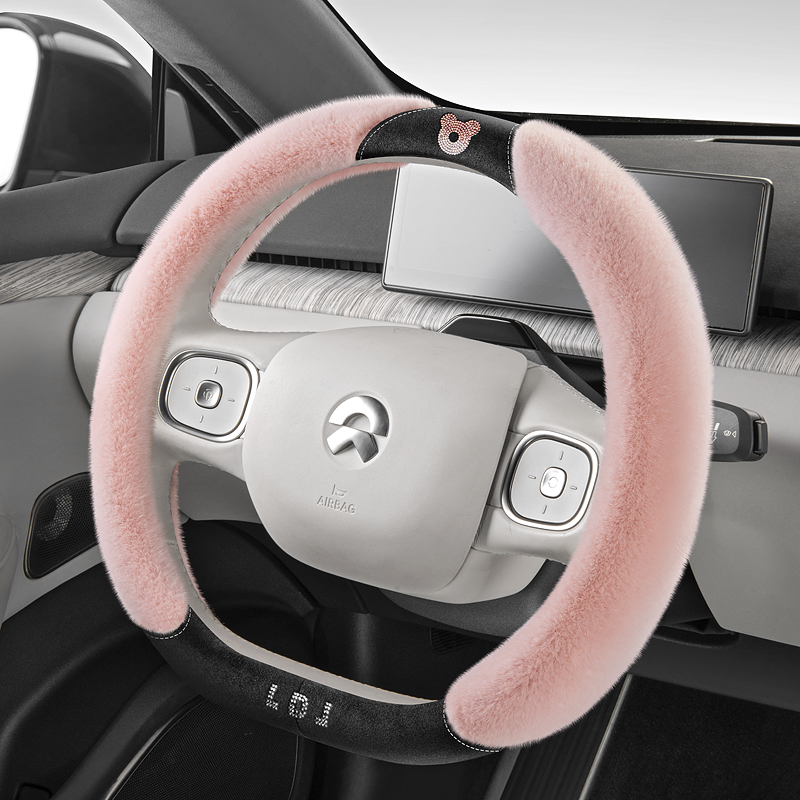 宝马冬季雪貂绒奥迪奔驰方向盘套