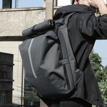 男士双肩包潮牌休闲背包电脑包大容量旅行包大学生书包男时尚潮流