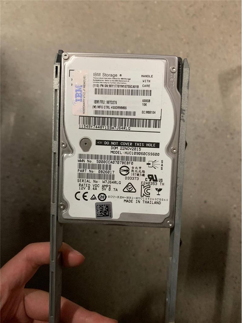 议价IBM 600GB 10K 2.5 SAS服务器硬盘 98Y3276原装正品