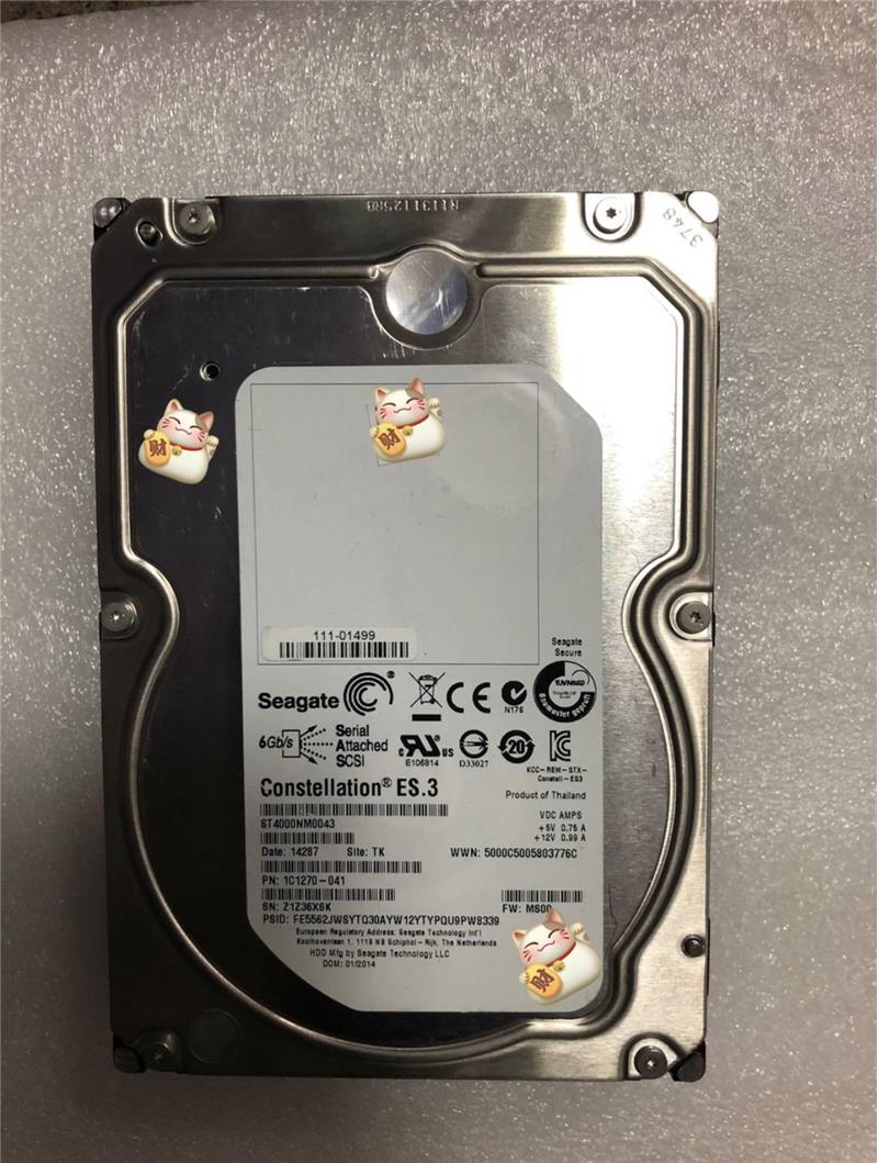 议价Seagate希捷 4TB 3.5 7.2K NL-SAS服务器硬盘E-X4048A-R6原