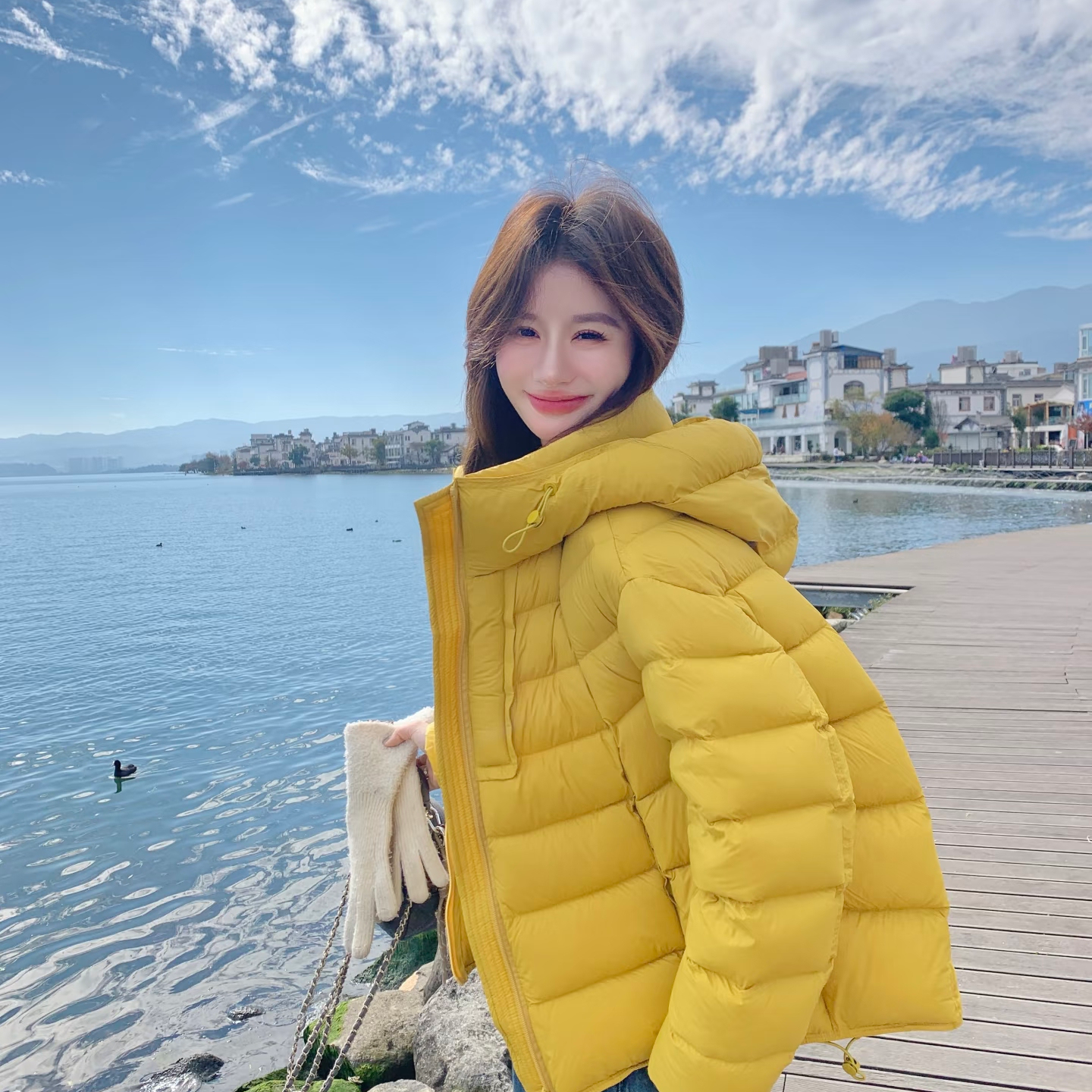 童心码可溯源泡芙排骨小个子加厚连帽面包服保暖羽绒服外套02367