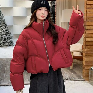 童心高端欧货女装时尚百搭立领白鸭绒保暖羽绒服外套ZZ520