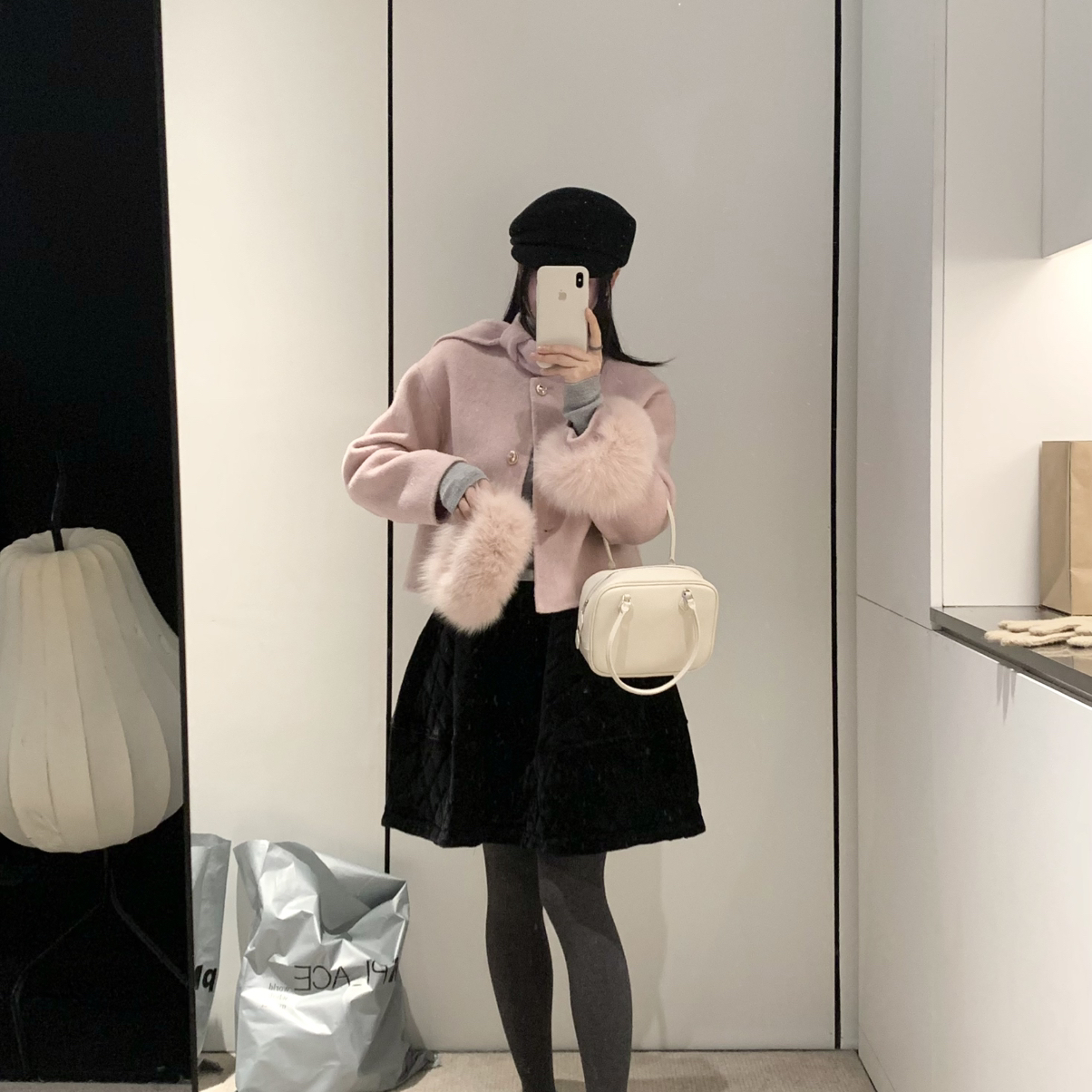 童心不挑人羊毛外套(配可拆卸真狐狸毛袖套)(含100羊毛)SJ808MH