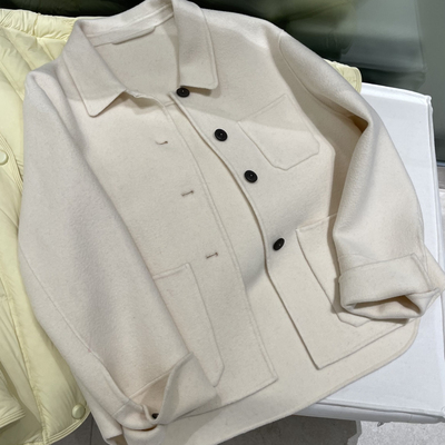 童心小众杭州站-简约气质翻领羊毛外套（含100羊毛）5D7N072