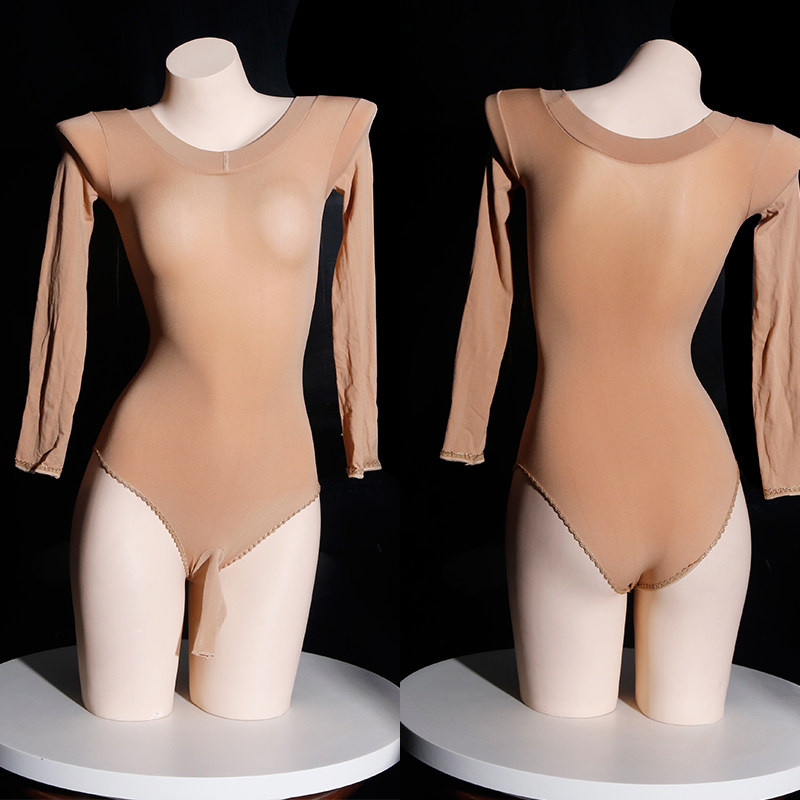 性感柔软天鹅绒高腰伪娘用品cos连体丝袜jj套大佬cd变装连身衣服