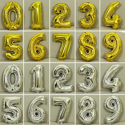 英文字母数字铝箔气球生日
