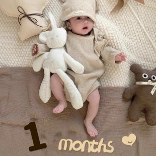 满月拍照道具布置气球男宝女孩仪式感背景墙30天婴儿百天场景装饰