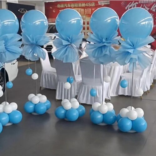 开业气氛布置气球立柱店门口路引