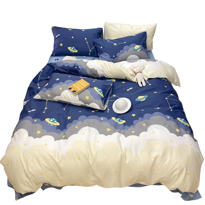 ins风纯棉床上四件套100全棉儿童