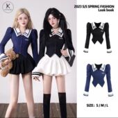 学院风酒吧领舞演出服女主播跳舞衣服 套装 爵士舞服装 韩国女团同款