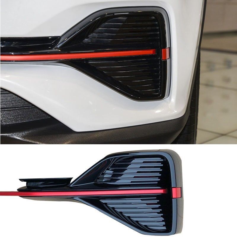 长安CS55plus蓝鲸版前雾灯装饰框罩防盖板红色饰条保险杠底座总成