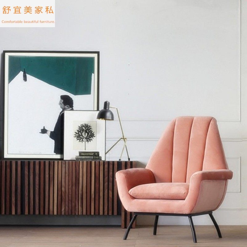 北欧现代简约不锈钢单人椅天鹅绒布艺扶手椅服装店阳台咖啡厅椅子|msdalam kategori perabot kediaman, Kerusi kelas, kerusi, kerusi lain - dari Buy2taobao.com untuk memberikan perkhidmatan ejen Taobao profesional membeli