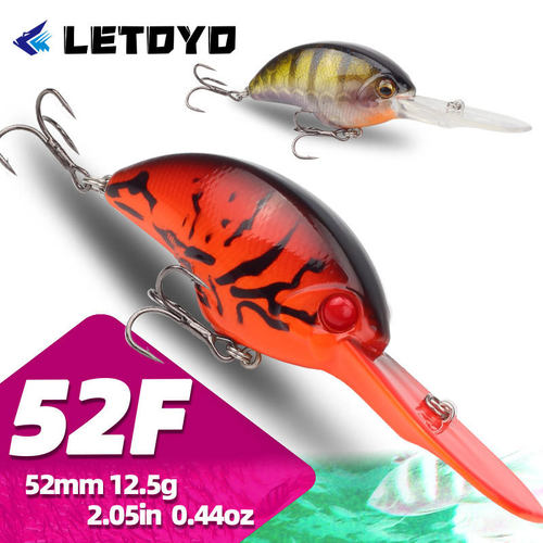 苦茶LETOYO 新款深潜长舌板浮水小胖路亚饵假饵52mm12.5g鲈鱼鳜鱼