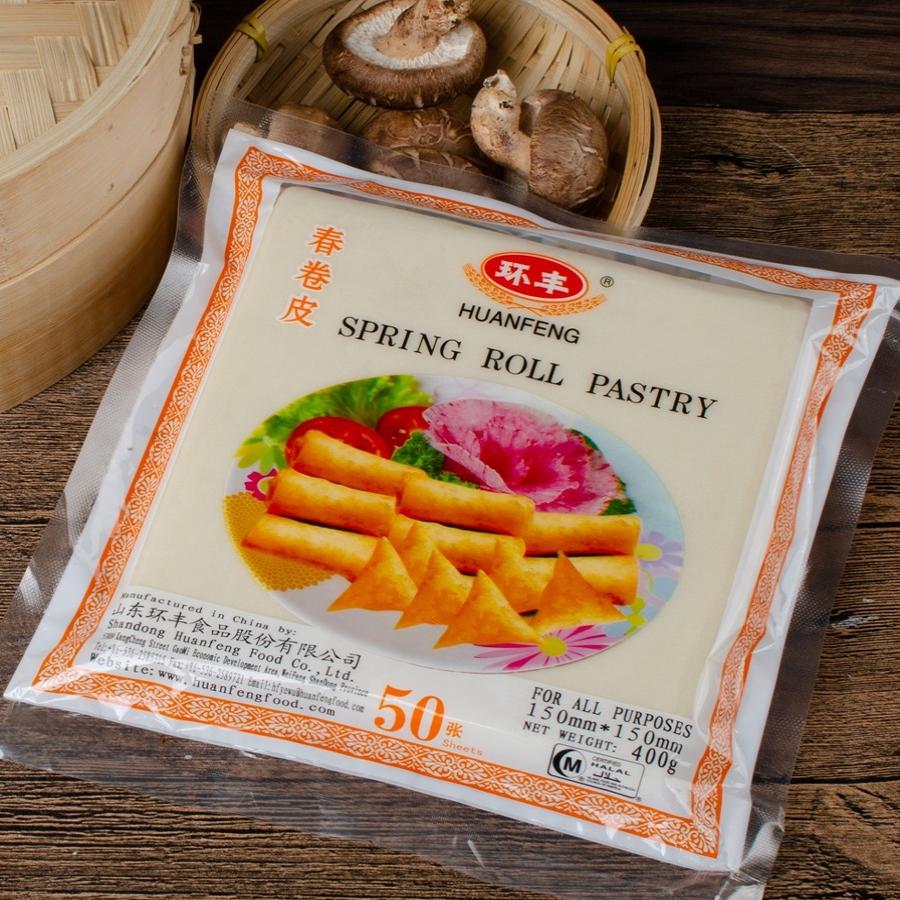 新款环丰油炸春卷皮薄烤鸭饼皮面片手工商家用冻速食营养早餐筋饼